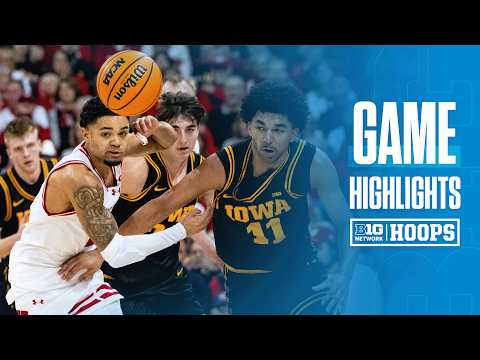 Iowa vs. Wisconsin | HIGHLIGHTS | Big Ten Men's Basketball | 02/22/26