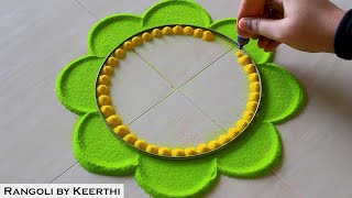 Krishna janmashtami special rangoli designs with colours l Krishna jayanti rangoli l kolam muggulu | DOWNLOAD THIS VIDEO IN MP3, M4A, WEBM, MP4, 3GP ETC