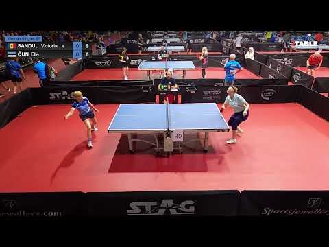 SANDUL Victoria vs OUN Elle - Championnats d'Europe Vétérans 2022 tennis de table Rimini
