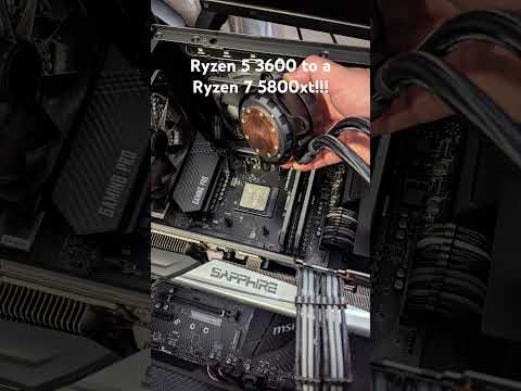 Quick CPU upgrade!!! Ryzen 5 3600 to a Ryzen 7 5800xt #ryzen #gamingcpu #amdprocessor #amdryzen #amd