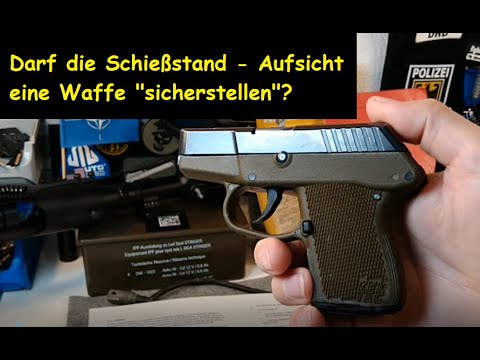Die Schießstandaufsicht will eine Schusswaffe sicherstellen - Ist das erlaubt?