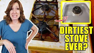 How to Clean Stove | Over a Decade of Grease Build Up Gone! 💥 No Scrubbing!