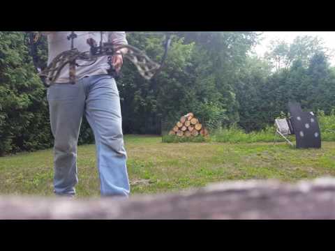 12 gauge slug on the end of an arrow.