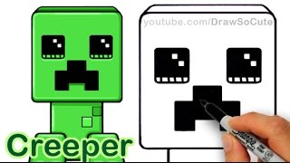 How to Draw a Minecraft Creeper Cute and Easy