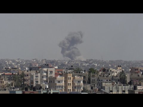 Heavy smoke billows after strike on Khan Yunis, southern Gaza | AFP