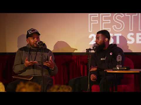 Mr Milise and John Bernard in conversation with JPDL at Grhyme (Gloucester Rhyme) Festival 2022