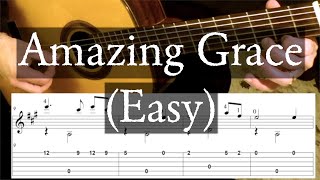AMAZING GRACE - Easy Arrangement- Full Tutorial with TABs - Fingerstyle Guitar