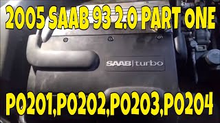 Part 1 2005 Saab 93 2.0T p0201-p0204 and p0245 fuel injector issues