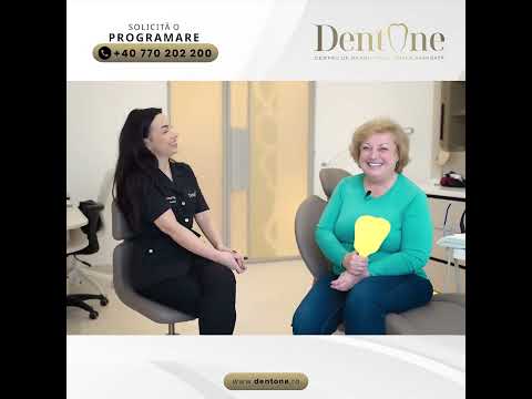 Pacientă încântată de rezultatul final pe implanturi dentare