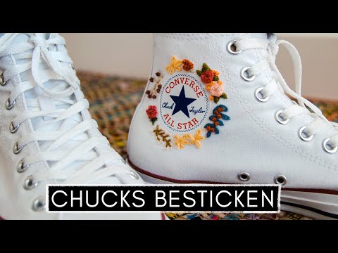 Converse Chucks mit Blumen besticken
