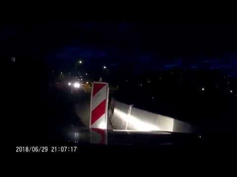 Kolizja 29.06.2018 zderzenie czołowe, jazda pod prąd Białystok. Driving against traffic in Poland