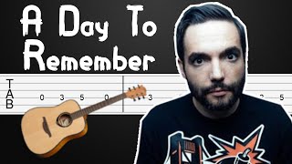 If It Means A Lot To You - A Day To Remember Guitar Tutorial, Guitar Tabs, Guitar Lesson