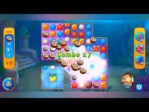 фишдом 2022  #  10887 уровень - прохождение без бустеров # Fishdom,   10887  level - no Boosters.