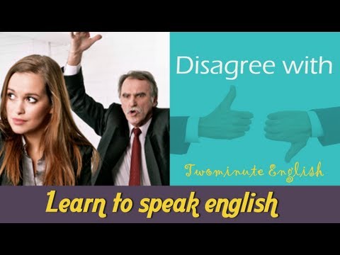 不同意 - 在線英語學習 (Disagree With - Learn English Online)