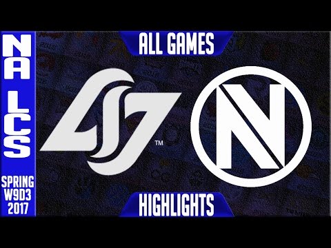 CLG vs Envyus Highlights All Games - NA LCS W9D3 Spring 2017 - CLG vs NV All Games