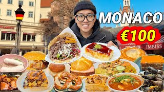 Sfida €100 Migliori Street Food in MONACO di Baviera🇩🇪 Qui un Panino Costa MENO del Caffè!!