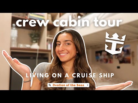 where do crew live on a cruise ship? : Royal Caribbean crew cabin tour - Ovation of the Seas 🛳️