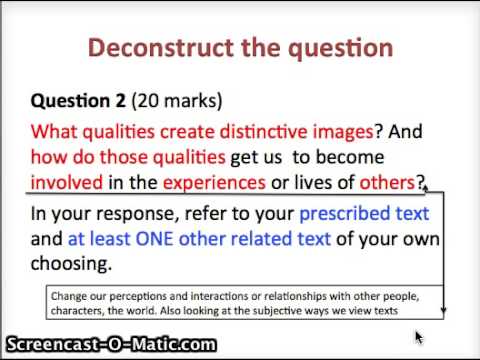 Distinctly visual essay questions