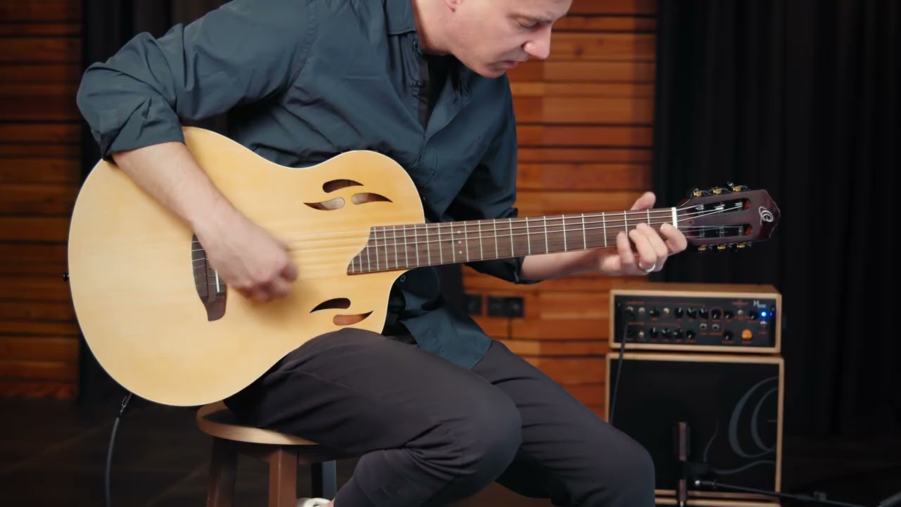 Ortega TourPlayer Electric Nylon String Guitar - Gloss Natural (RTPSTD-NAT)