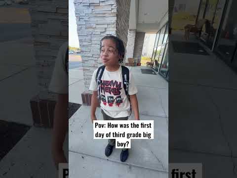 Pov: How was the first day of 3rd grade? #shorts #voiceover #third #grade #son #new #first #friends.