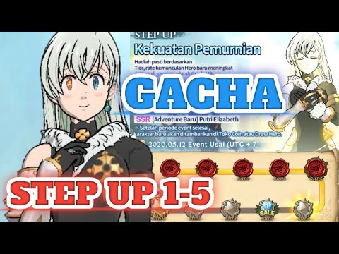 Gacha New Elizabeth Biru Step Up 1-5 - The Seven Deadly Sins Grand Cross