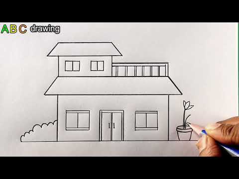 Mansion Drawing Simple