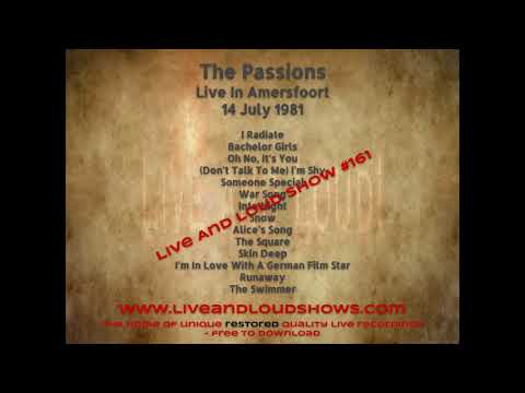 The Passions live in Amersfoort (14/07/1981)