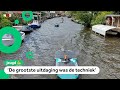 Jet en Koen racen in een zelfgemaakte boot op zonne-energie