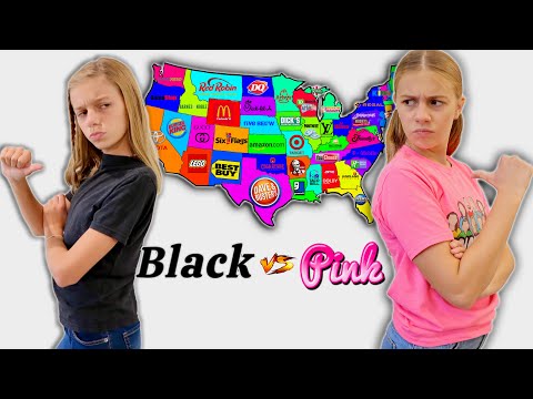 Throwing A DarT At A Map And Buying Whatever It Lands On BlacK Vs Pink!