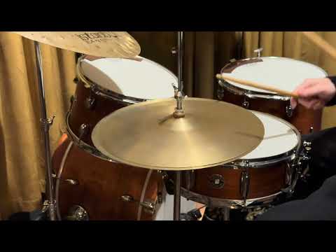 VINTAGE 1940's A. Zildjian 14"&15" Matched Transition Stamp Max Roach Style Hi-Hats - 727/771g image 3