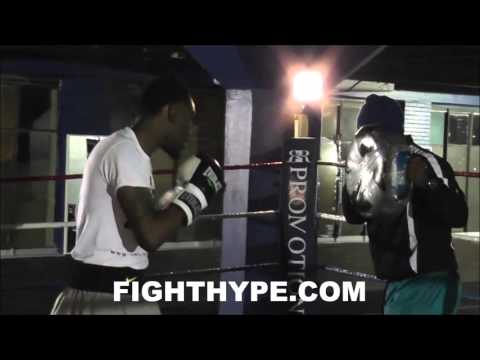 ROBERT EASTER JR. PUTS IN WORK AS ADRIEN BRONER WATCHES CLOSELY AND OFFERS ADVICE