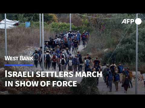 Video Thumbnail: Settlers march through West Bank town a week after deadly clashes | AFP