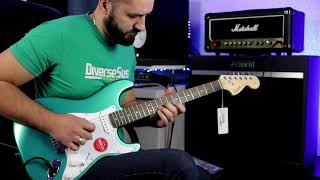 Video thumbnail for FENDER SQUIER Affinity Stratocaster HSS LRL RACE GREEN - Guitar Demo by Artyom Reborn