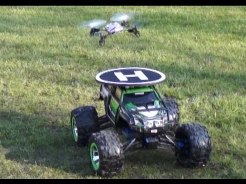 Quadcopter Blade MQX Fast flying with Traxxas summit,   ブレードクワッドヘリコプター