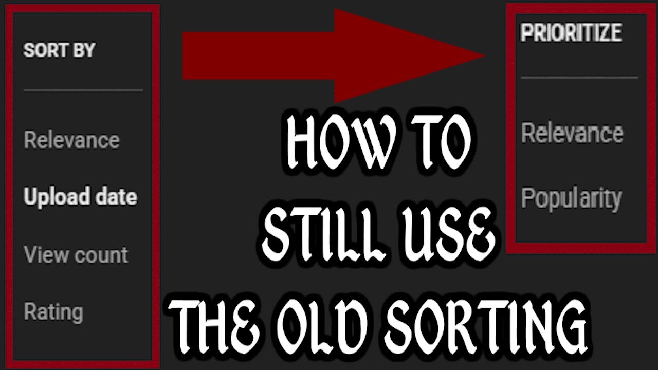 YouTube Removed Sort By Upload Date, View Count, And Rating