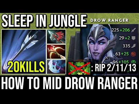 Ez Win Mid Against Hard Counter Pick Pugna - Drow Ranger Insane DMG with Daedalus 20Kills Dota 2