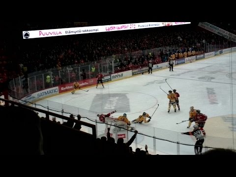 Ässät-Lukko 12.2.2016. Masi Marjamäen 3-0 maali !!!