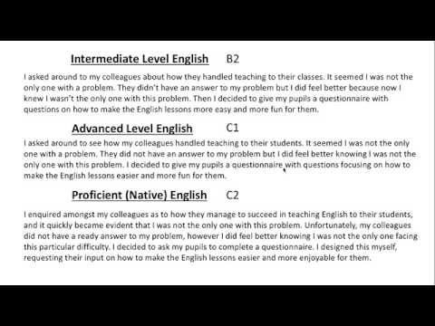 What is advanced level writing?