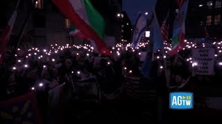 Iran, in migliaia sotto il Consolato Usa a Milano: «Trump agisci»