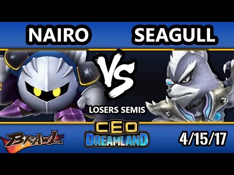 CEO Dreamland 2017 Brawl - NRG | Nairo (Meta Knight) Vs. InC | Seagull (Wolf) SSBB Losers Semis