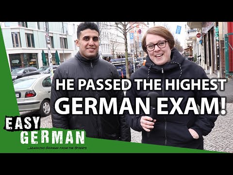 He passed the highest German exam!