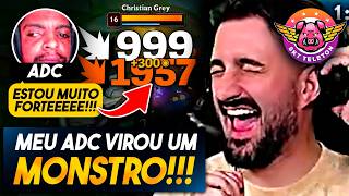 NOSSO ADC TÁ FICANDO UM MONSTRO!!! TÁ AMASSANDO GERAL NA LANE!!