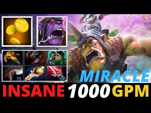 MIRACLE [Alchemist] 1K Gold Per Minute Max Speed Destroy All 7.26 Dota 2