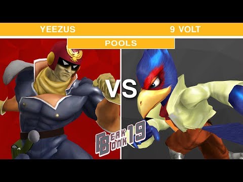 Beak Bonk 2019 - Yeezus (Captain Falcon) VS 9 Volt (Falco) Melee Pools
