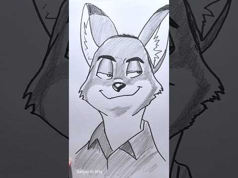 DRAWING NICK WILDE Quick sketch #drawing #zootopia #nick #judyhopps #art #zootopia2