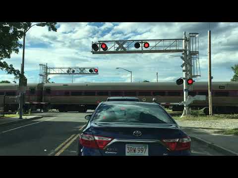 MBTA Crossing Brighton St in Belmont