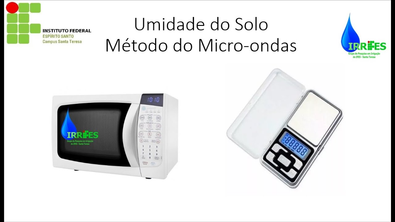 Determinando a umidade do solo com forno microondas