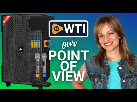 DALTON Bluetooth Karaoke Machine 600W | 2 UHF Wireless Microphones | 360 Degree Wheels | Trolley Speaker for Adults - WTI product video review