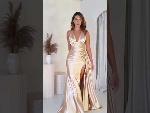 Vestidos de gala, Elegante vestido en satin para esa cena lujosa @ohhelloclothing #fashion