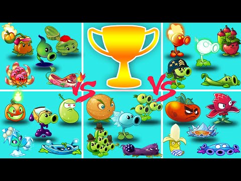 Tournament 05 Team 05 Plants Max Level - Who Will Win? - PvZ 2 Battlez